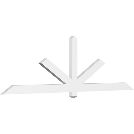 Ekena Millwork Kennewick Architectural Grade PVC Gable Bracket, 96"W x 28"H x 2"D x 4"F, 7/12 Pitch GBP096X28X0204KEN00